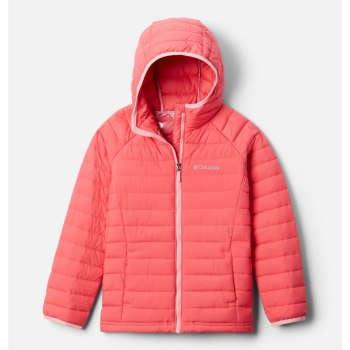 Columbia Powder Lite Hooded, Chamarras Rosas Claro Para Niña | 829510-HWB